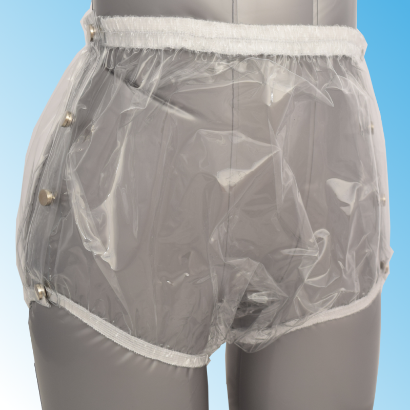 PVC Incontinence Protection Pants Size M Color Clear