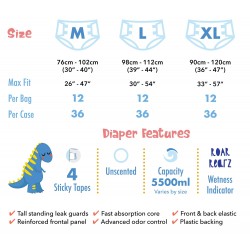 Rearz Dinosaur Elite Adult Diapers