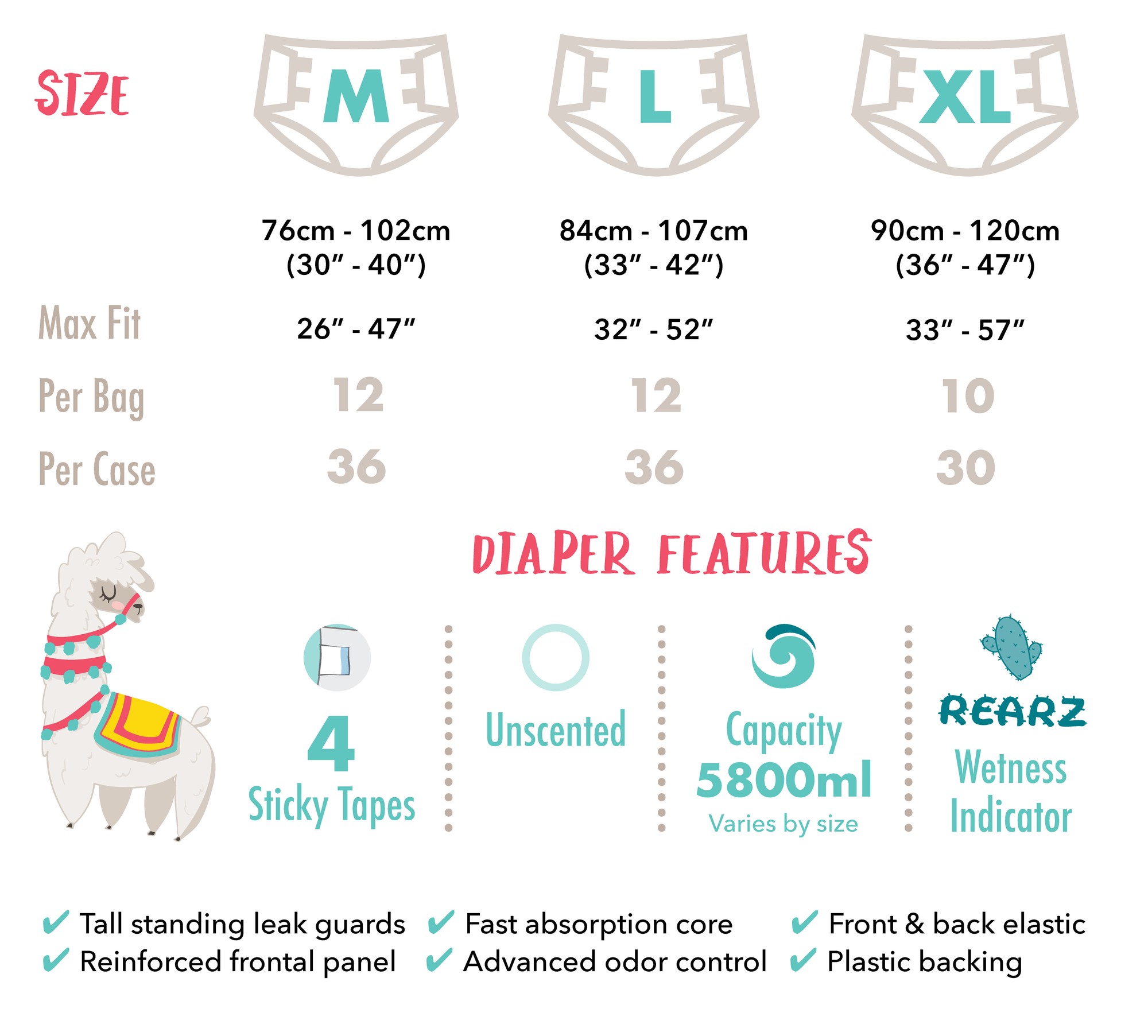 Rearz Alpaca Overnight Adult Diapers